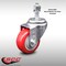 Service Caster 3 Inch SS Red Polyurethane Wheel Swivel 12mm Threaded Stem Caster SCC SCC-SSTS20S314-PPUB-RED-M1215 - alternate 3